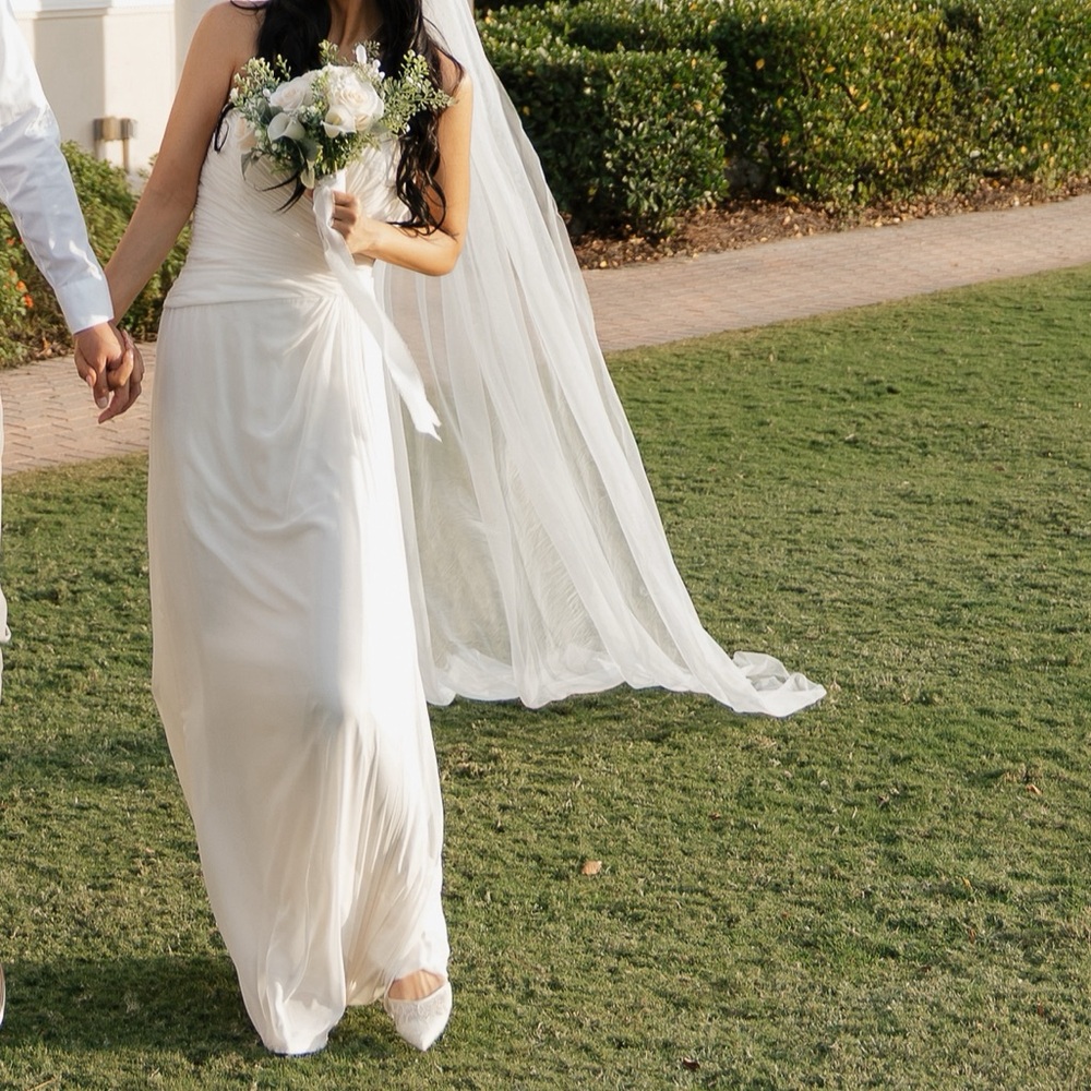 Aftersix Bridal Elegant Cream Strapless Gown